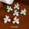 Pastel Crystal Flower Stud Earrings in Three Colors view 1