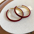 Soft Flocked Round Hoop Earrings Available in Five Colors view 10