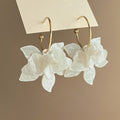 White Floral Pearl and Shell Statement Earrings Assortment view 7