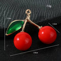 Cherry Charm Pendant Glossy And Glitter Finish Two Sizes view 4