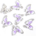Pastel Crystal Butterfly Metal Charms, 12 Colorways view 9