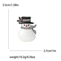 White Shell Look Snowman Brooch in 1 Style Metal Pin view 5