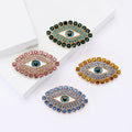 Crystal Eye Brooch In 4 Color Variants For Jackets and Scarves view 1