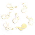 Colorful Cat Paw Music Note Enamel Pendant Charms in 12 Styles view 6