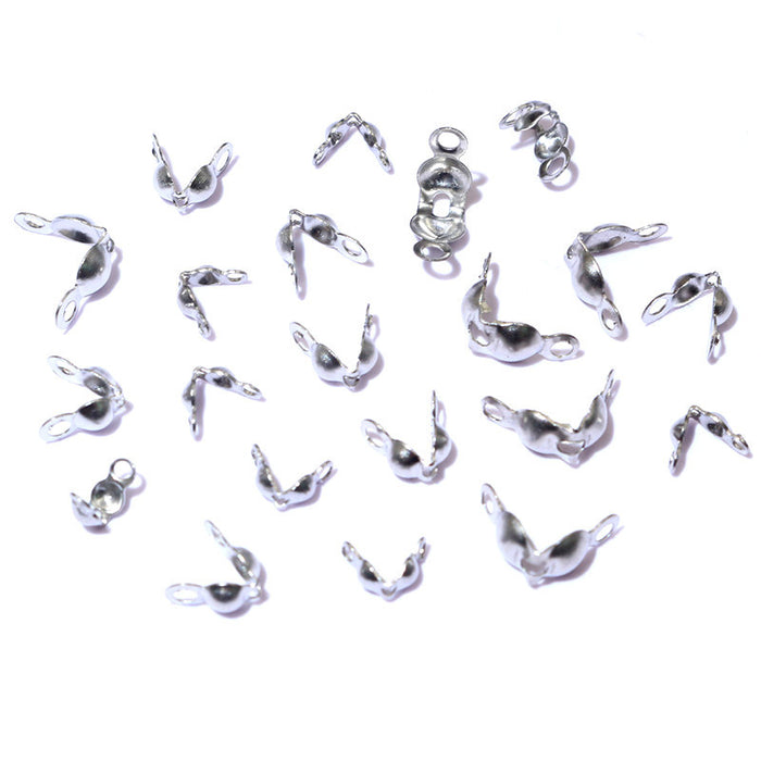 Stainless Steel Bead Chain Clamshell Tips in Three Sizes