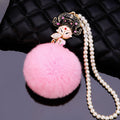 Opera Character Vehicle Hanging Ornaments with Pearl Strands and Faux Fur Poms view 3