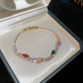Double Layer Zircon Tennis Bracelet Nine Color Styles view 10