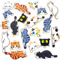 Sleeping Cat Enamel Charms in Ten Coat Patterns and Two Tones view 3