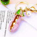 Enamel Pea Pod and Mixed Auspicious Motif Keychains view 10