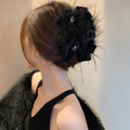 Seven Feather Hair Claw Styles With Bows Ribbons And Plain Clips view 6