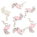 Enamel-Look Gold Silver Flamingo Alloy Charms in 6 Styles view 11