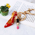 Lipstick Pearl High Heel Keychains in Three Colors with Plain and Fortune Loops view 4