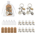 Sea Turtle Starfish Shell Dreaming Of Sea Key Ring view 1