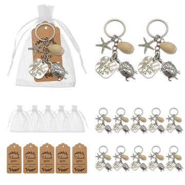Sea Turtle Starfish Shell Dreaming Of Sea Key Ring