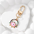 Gold Tone Rhinestone Round Evil Eye Clip Keychains in Six Colors view 8