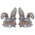 Iridescent Crystal Rabbit Stud Earrings Fashion Earrings view 5