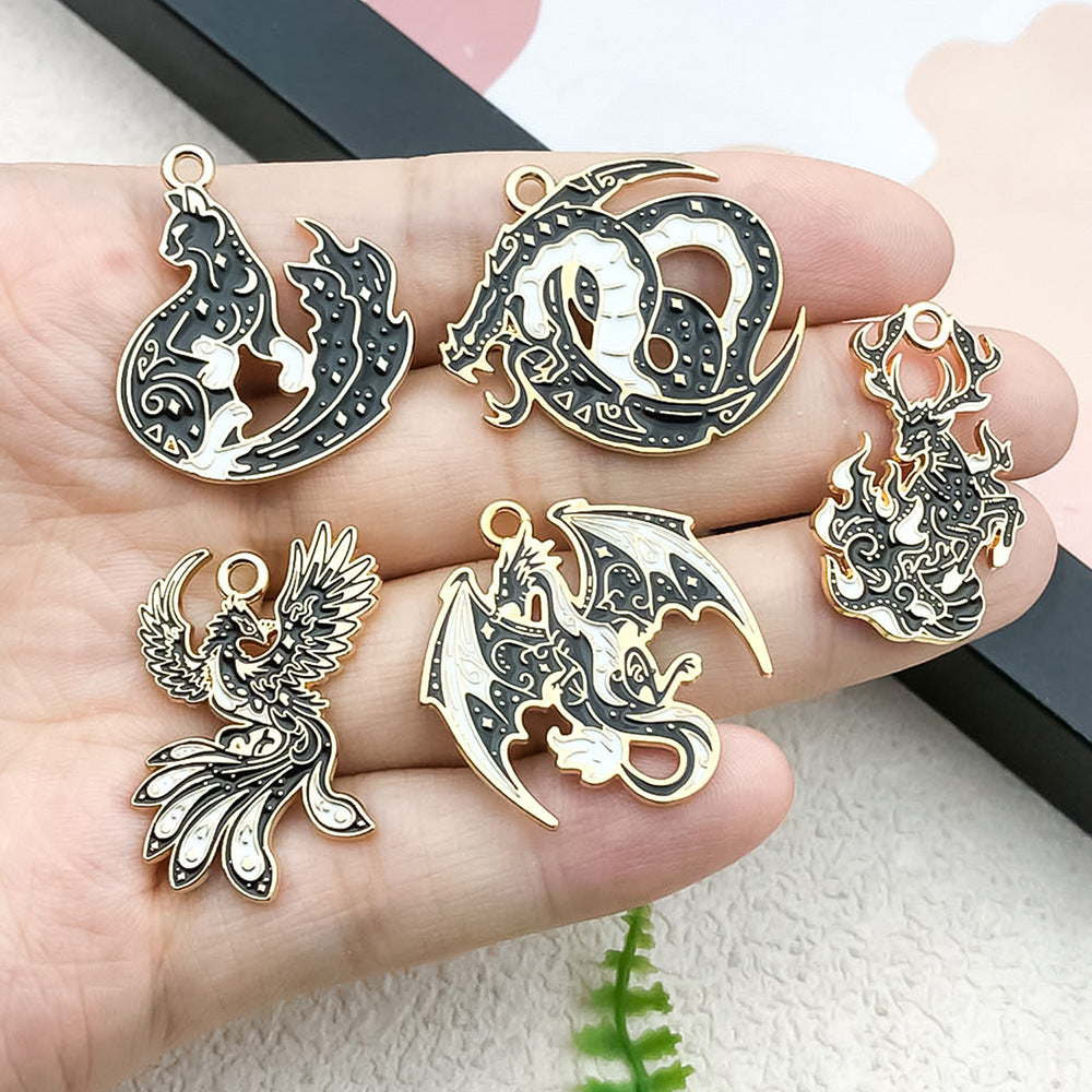 Enamel Zinc Alloy Enamel Charm Pendants Style 8810