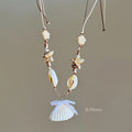 Beach Shell Starfish Cord Pendant Necklace Five Styles view 6