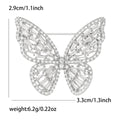 Baguette Crystal Butterfly Brooch Eight Color Options view 7