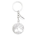 Silver Tree of Life Keychain Heart Cutouts Thank You Tag view 5