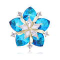 Camellia Crystal Four Designs Metal Brooch Pin for Jackets and Lapels view 6