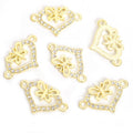 Crystal Heart Bow Charms in Gold and Silver Tone Finishes view 6