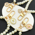Pearl-Look Loop Butterfly and Rose Wristlet Keychains view 2