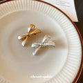 Mini Polished Bow Alligator Hair Clip In Silver Or Gold Tone view 2