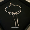 Silver Bow Necklace