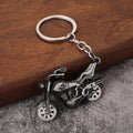 Motorcycle-Shaped Metal Keychain in Five Color Finishes view 2