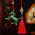 Floral Crystal Horse Keychains and Long Tassel Car Hangers view 4