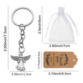 Silver Tone Metal Angel Keychain With Sheer Bag And Printed Cards view 2