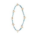 Blue and White Beaded Starfish and Shell Charm Necklace view 5