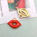 Enamel Zinc Alloy Bow Lipstick Butterfly Charm Pendant for DIY Necklace Bracelet Earring Making