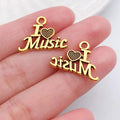 Matte Gold-Tone Guitar and Musical Instrument Metal Charms with 26 Listed Options view 7
