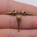 Pointed Cone Large Hole Metal Bead in Four Vintage Finishes view 6