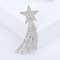 Crystal Shooting Star Brooch in Gold or Silver Tone view 6