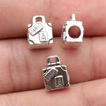 11x8.6x6.9mm 1.9g Antique Silver Zinc Alloy PARIS Handbag Large Hole Beads for Bracelet DIY Jewelry