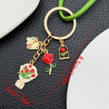 Twenty Colorful Floral Mother Theme Metal Keychain Designs view 9