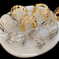 Metal Hollow Open Cuff Bangles Gold Silver Eight Styles view 4