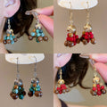 Beaded Cluster Tassel Hook Earrings Fashion Jewelry view 1