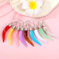 Silver Tone Resin Chili Pepper Hook Earrings in Eleven Colors view 1