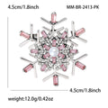Geometric Crystal Snowflake Brooch In Five Colorways view 7