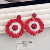 Red Woven Sunbursts