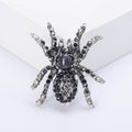 Crystal Spider Brooch With Faceted Crystals And Polished Metal Details view 7