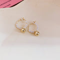 Pearl Ball Hoop Earrings Daisy Bead Ear Cuff Pieces view 8