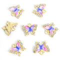 Polished Gold Silver Butterfly Alloy Beads in 16 Styles view 8