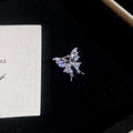 Silver Tone Butterfly Crystal Chain Ear Cuffs and Drop Earrings view 6
