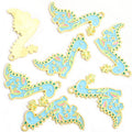 Polished Gold Silver Dinosaur Alloy Charms in 4 Styles view 6