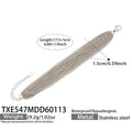 Multi Strand Layered Snake Chain Necklace And Bracelet Set view 10